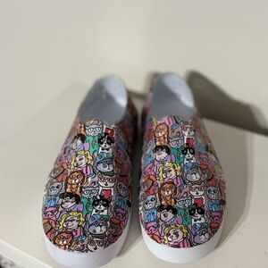 BOBS from Skechers Cartoon Cat Slip-On Sneakers Size 6